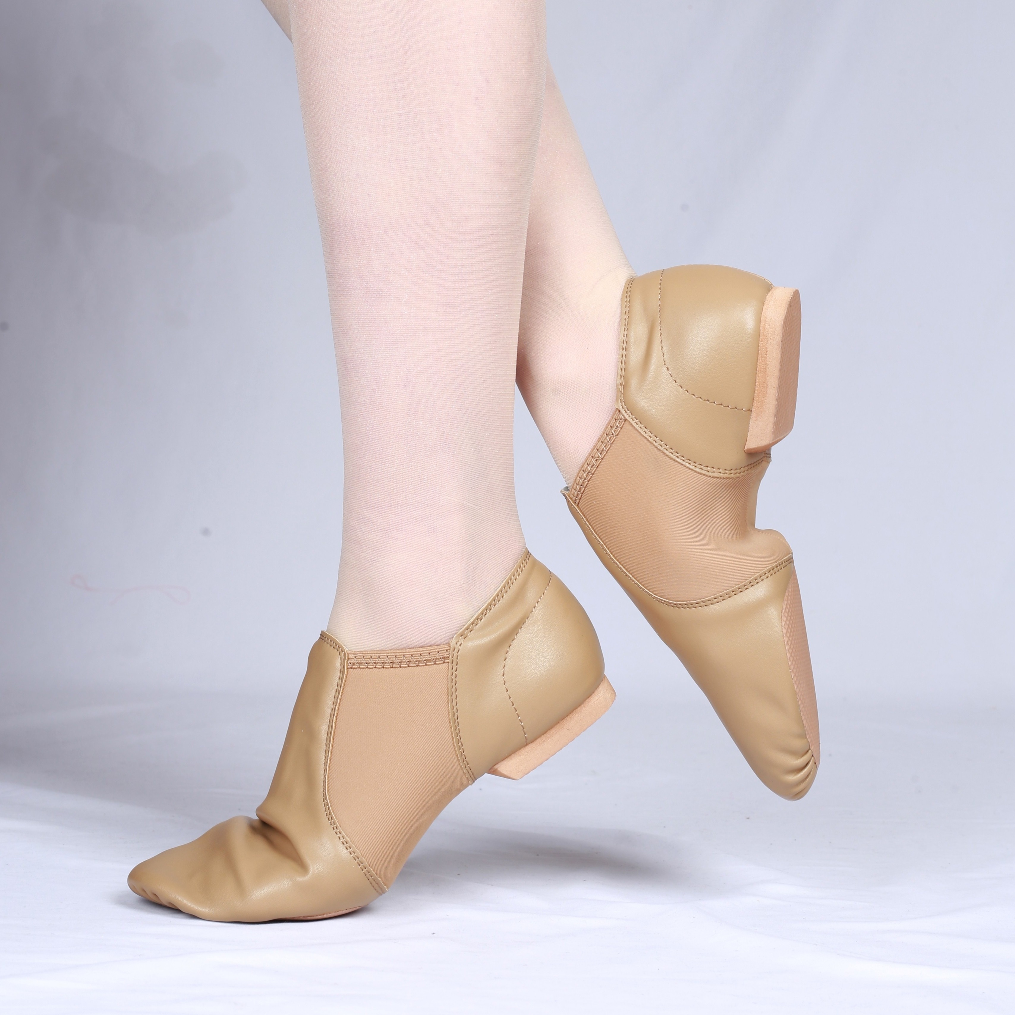 Zapatillas de ballet de piel con suela completa para niños