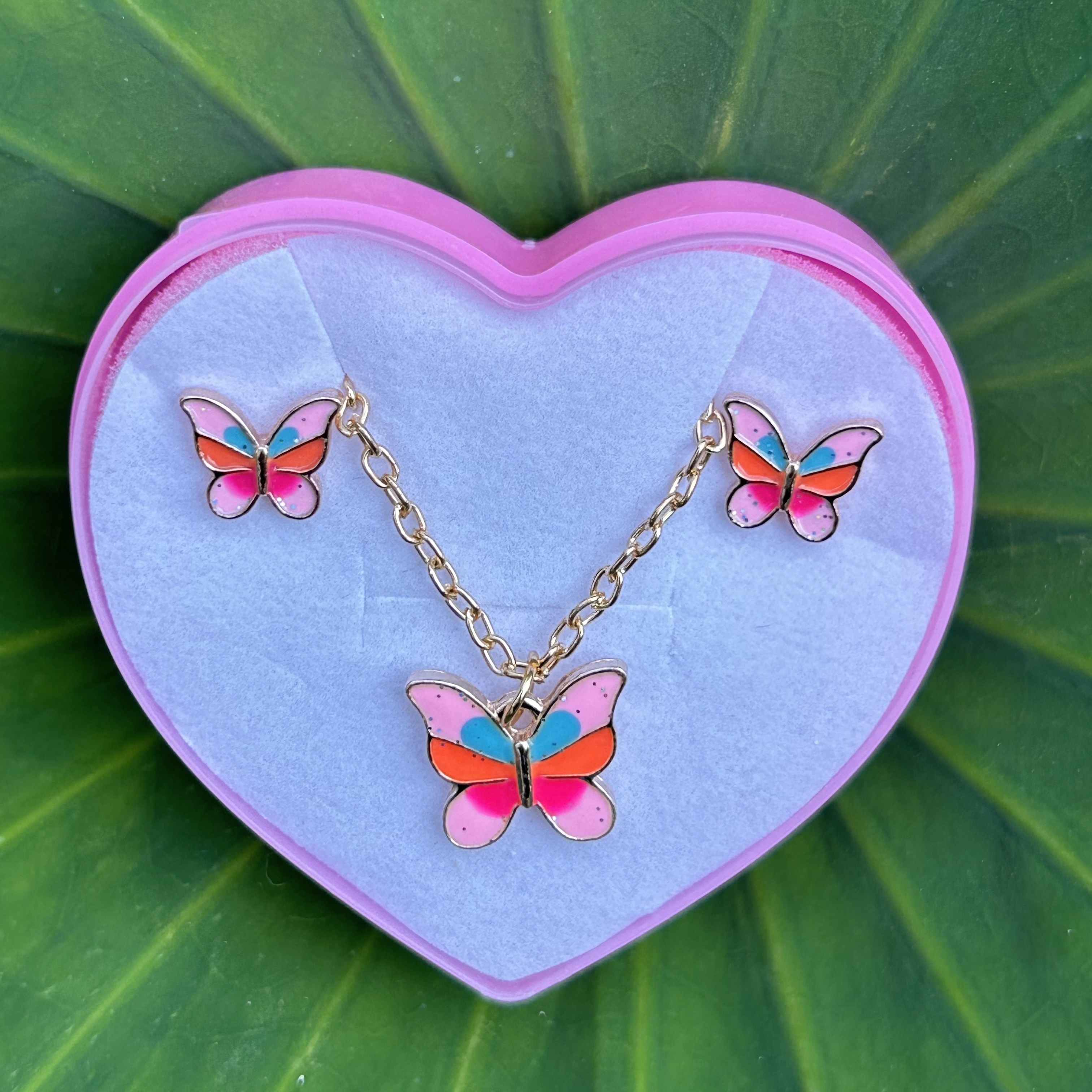 Girls sales butterfly necklace