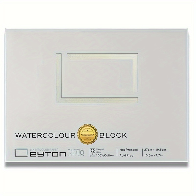 MEEDEN Watercolor Paper Block, 100% Cotton Watercolor Paper Pad of 20  Sheets, 140lb/300gms, Acid-Free Art Paper for Watercolor, Gouache, Ink and  More, 10 x 7 Cold Press - Yahoo Shopping