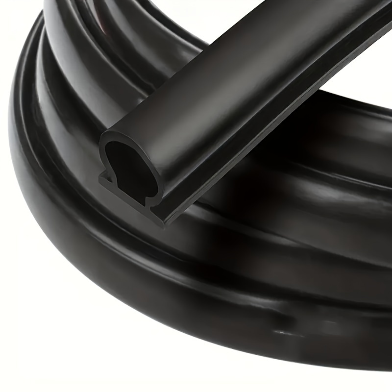 D-Shape Door Weather Stripping, Self-Adhesive Backing, Soundproofing Seal Strip