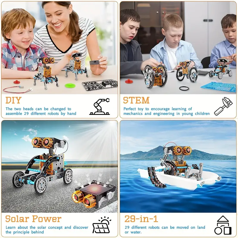 29 In 1 Stem Solar Robot Toy For Kids Diy Educational Stem - Temu