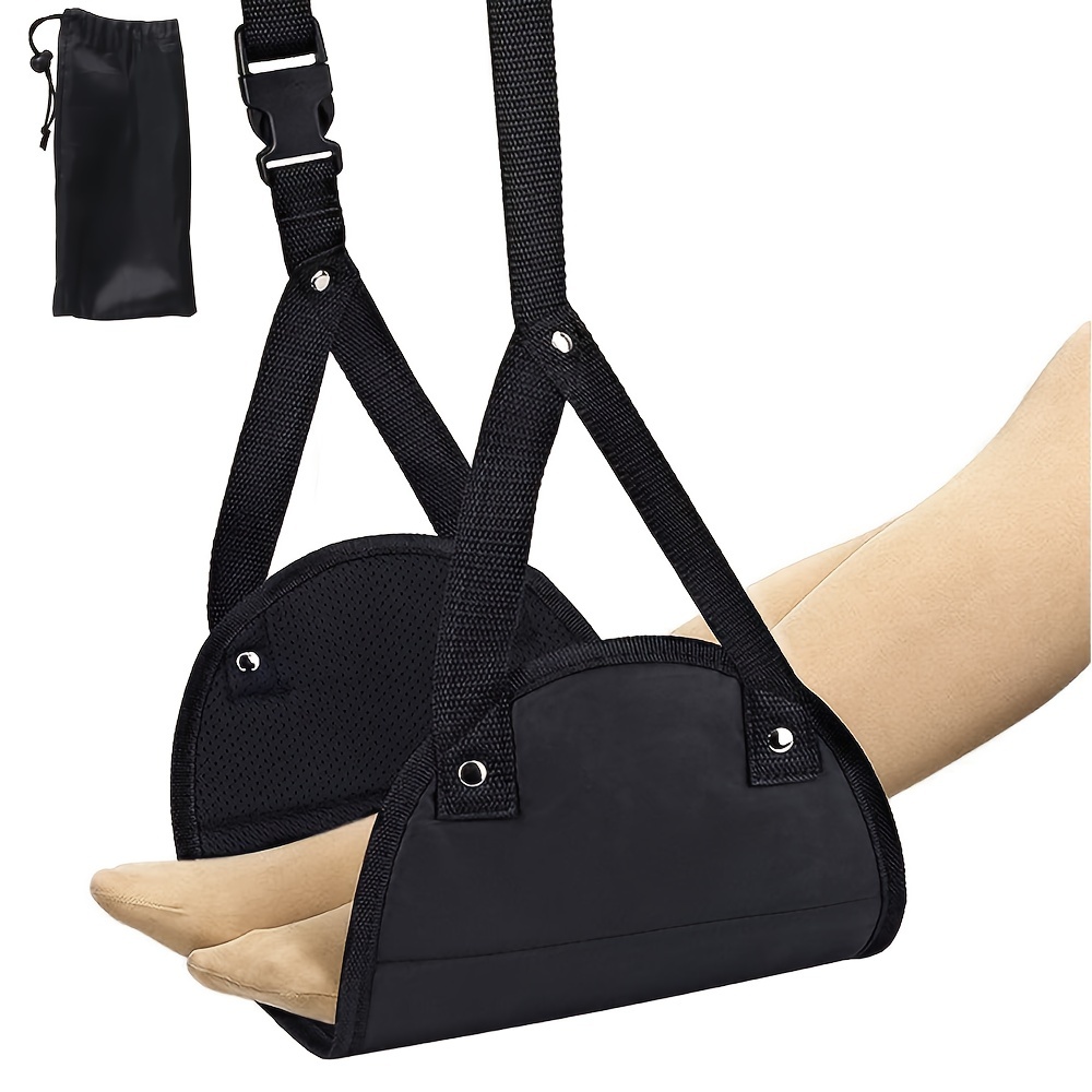 Airplane Footrest Portable Adjustable Strap For Travel Lightweight Hammock Leg Rest