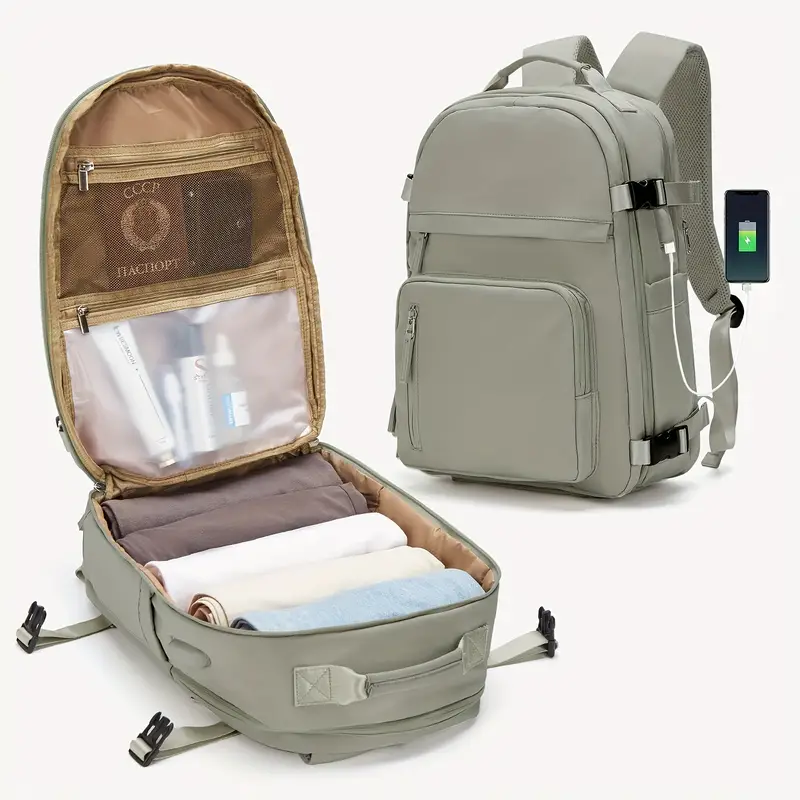 Leisure Backpack, Large Capacity Waterproof University Backpack Computer  Bag, Commuter Travel Bag, Leisure Versatile Simple Backpack, Solid Color  Back