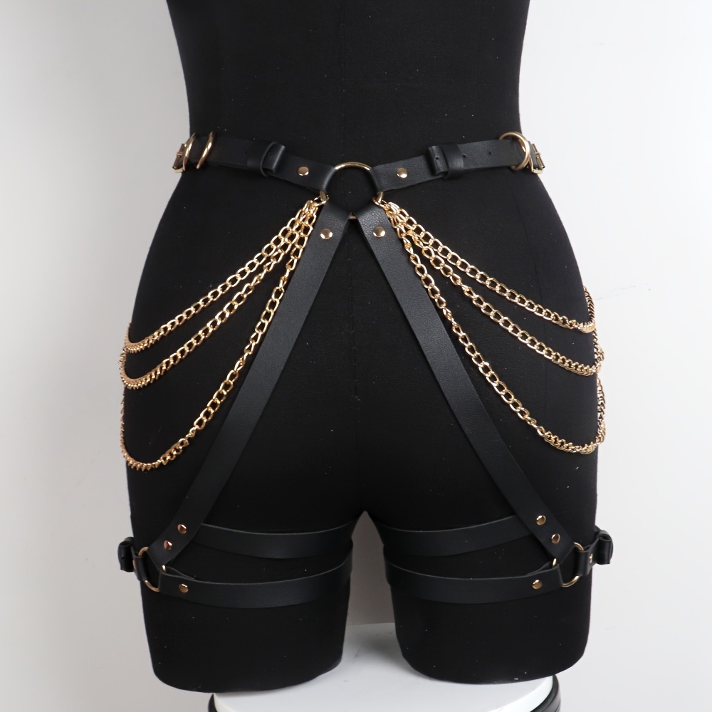 Strap-on Belt, US Size 2-30 Plus Size, PVC Synthetic Leather Harness,  Bondage Set BDSM Body Restraints Gothic Make to Order -  Canada