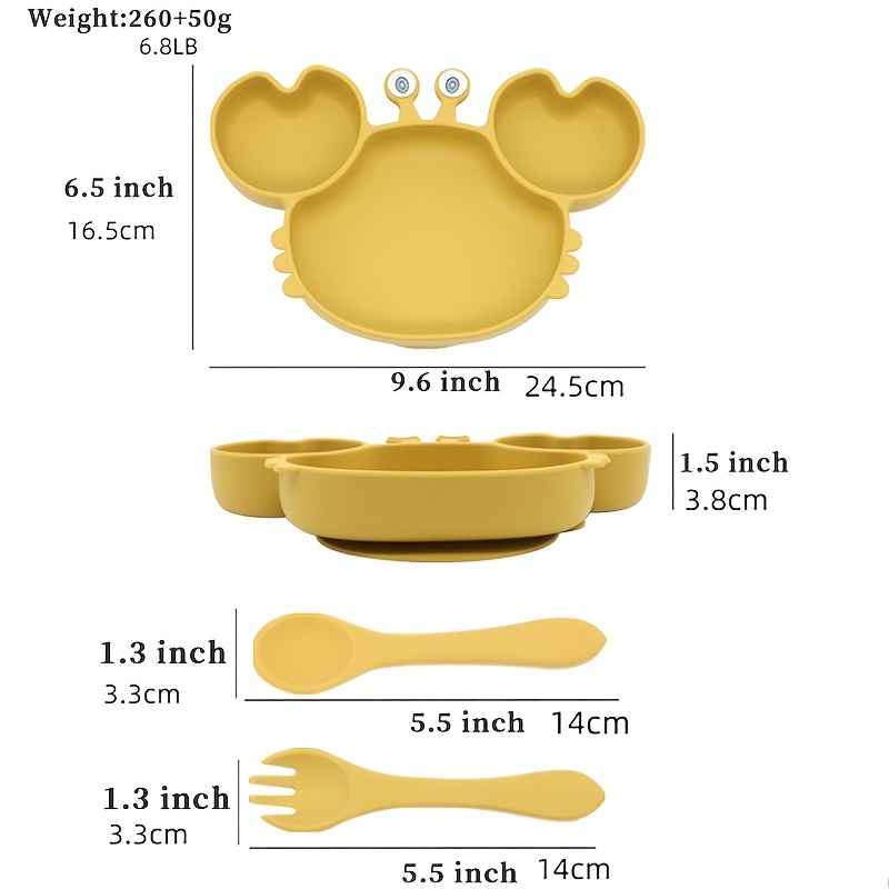 4sets Enfants Manger Formation Vaisselle Bébé Pliable Silicone