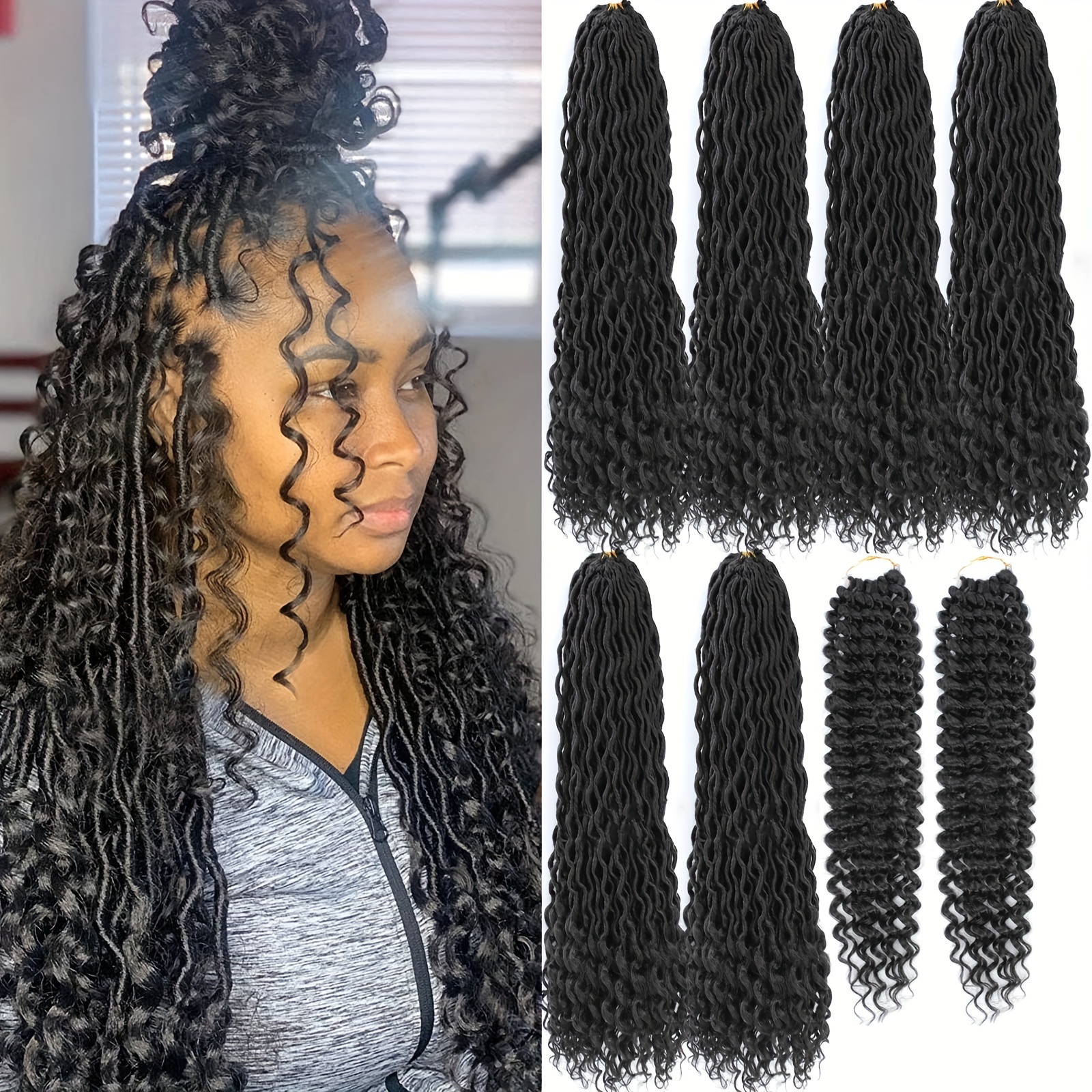 FANCEE Faux Locs Crochet Hair 8 Inches Short Curly Dreadlocks for Black  Women Pre Looped Wavy Soft Dreadlocks Ombre Blonde Crochet Dreads Braiding  in