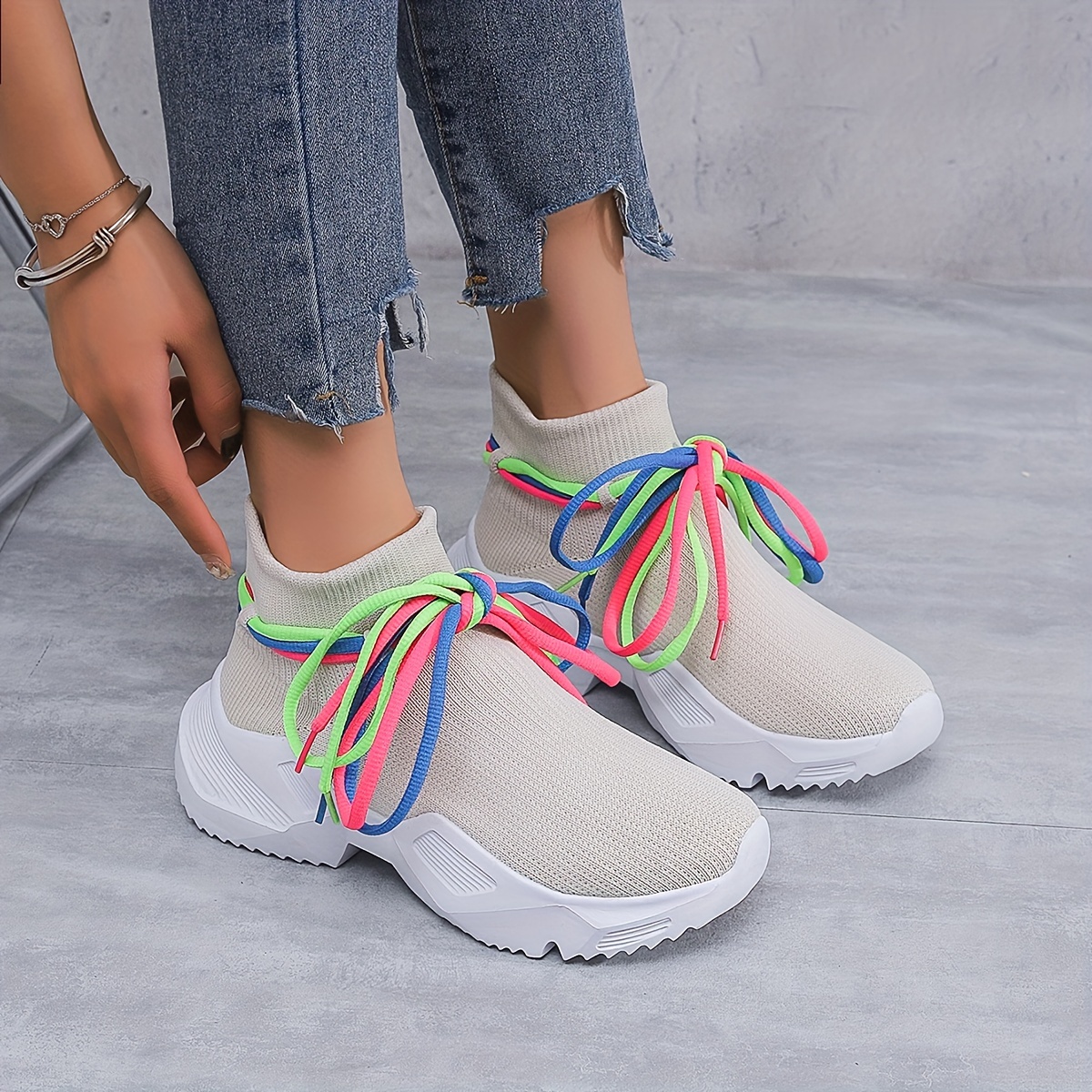 Multicolor Twist Rope Shoe Laces For High Top Sneakers - Temu