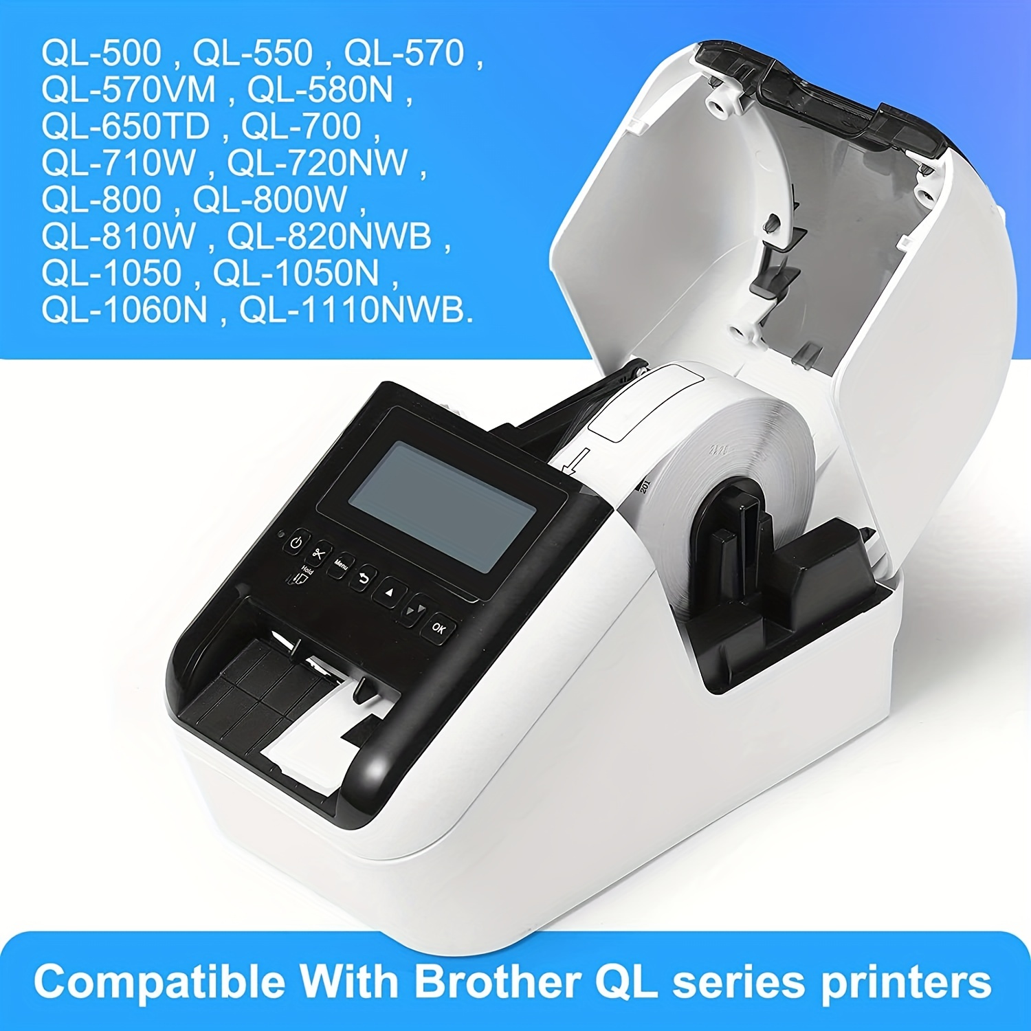 12rolls Dk 1201 Label Paper Rolls Compatible Brother Printers Ql 700 Ql  810w Ql 820nwb Etc 29mm 90mm 400 Labels Per Roll 4800 Labels In Total, Discounts Everyone