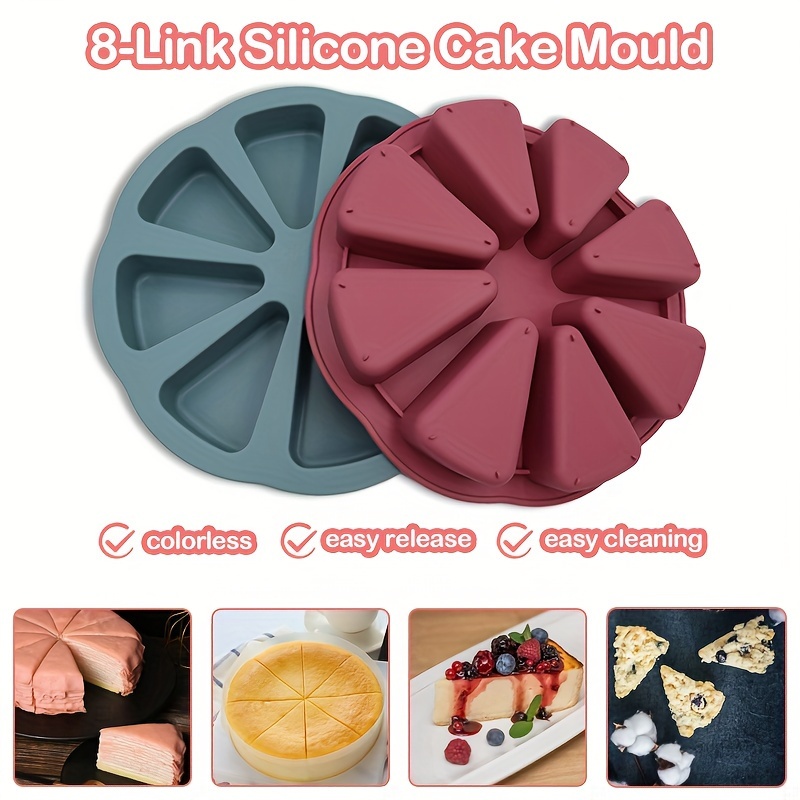 Silicone Baking Molds, 8 Cavity Silicone Cake Mold, Triangle Cavity Cake Pan,  For Oven And Instant Pot, Diy Baking Tool - Temu