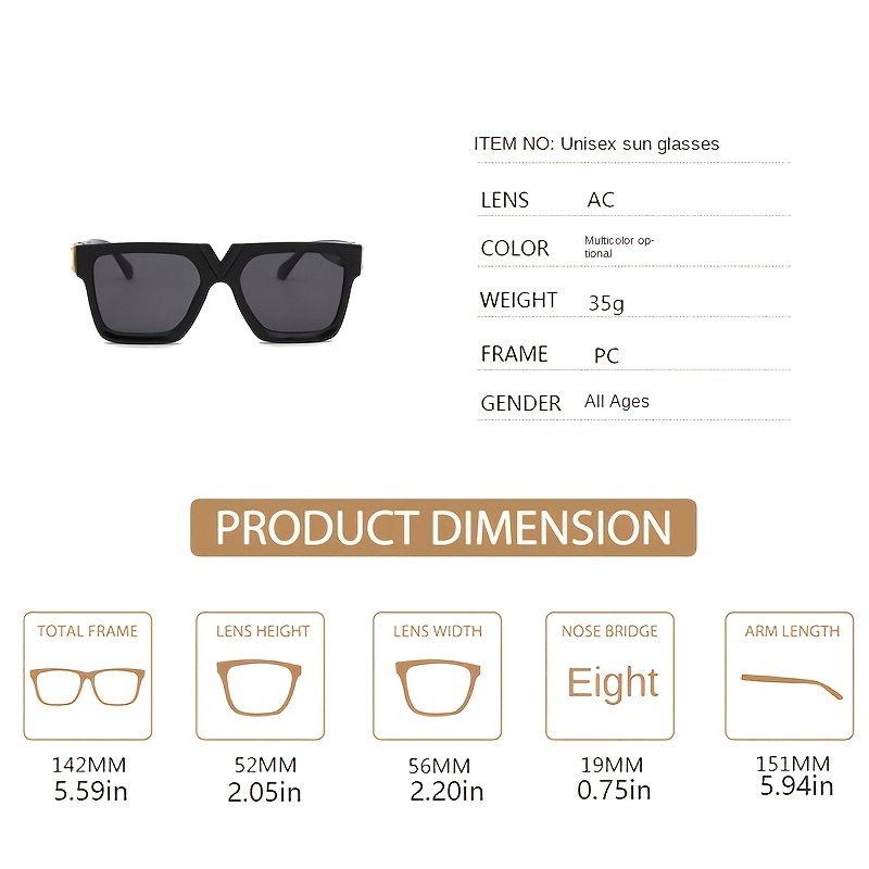 Stylish Oversize Brand Sunglasses For Men And Women Vintage Ins