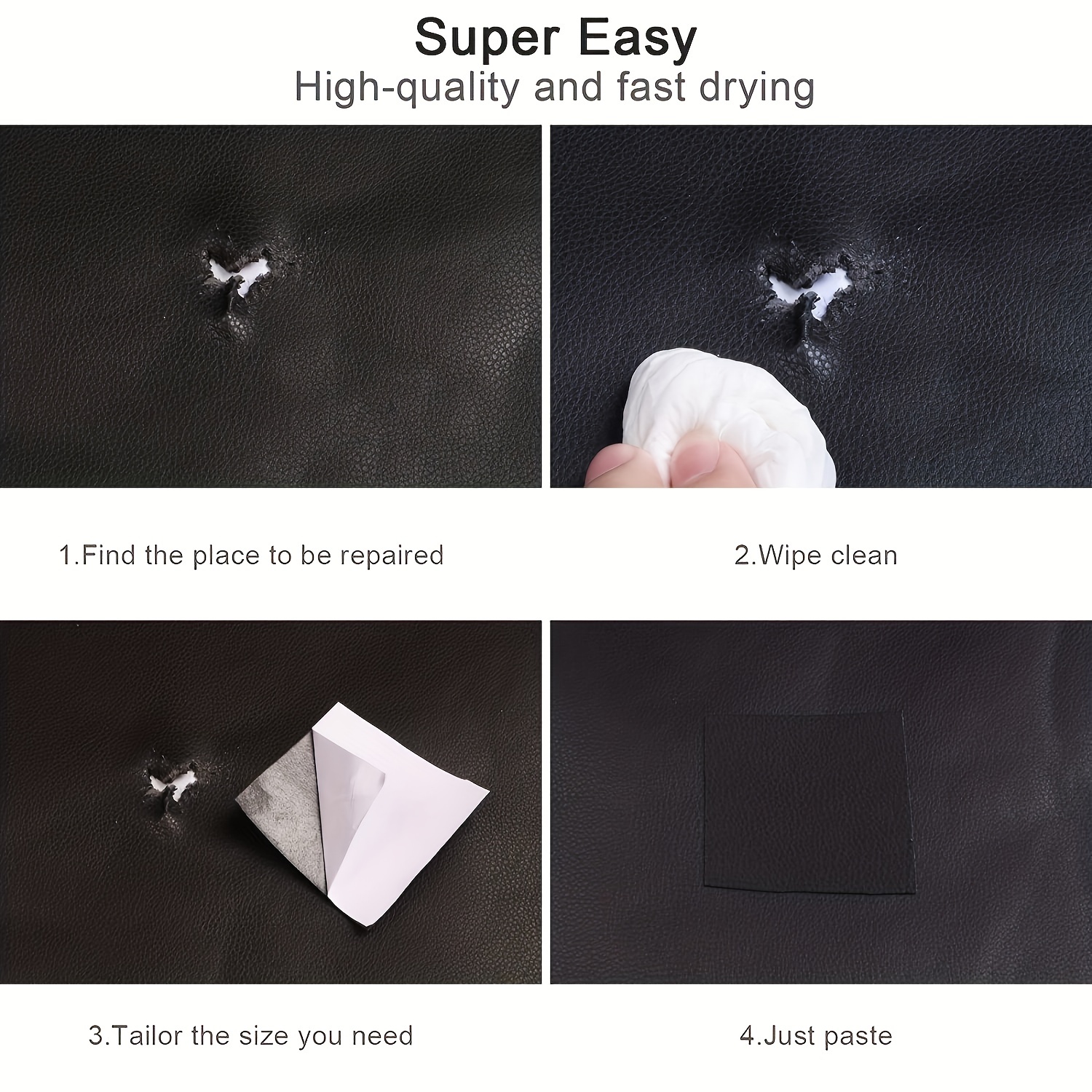 Self Adhesive Leather Repair Patch Leather Repair Tape Large - Temu