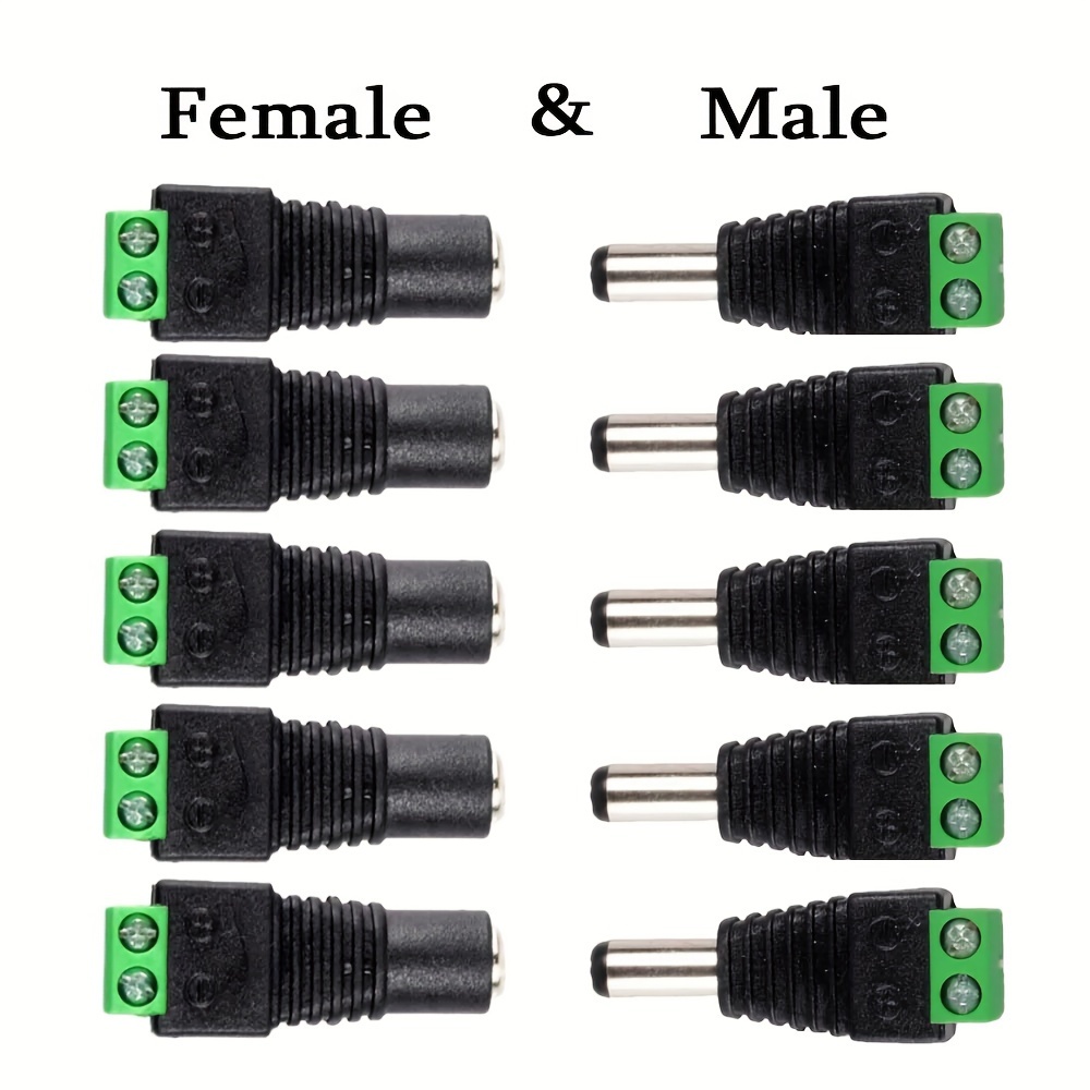 5 Paar 12V Männlich Bis Weiblich DC Power Buchse Stecker Kabel
