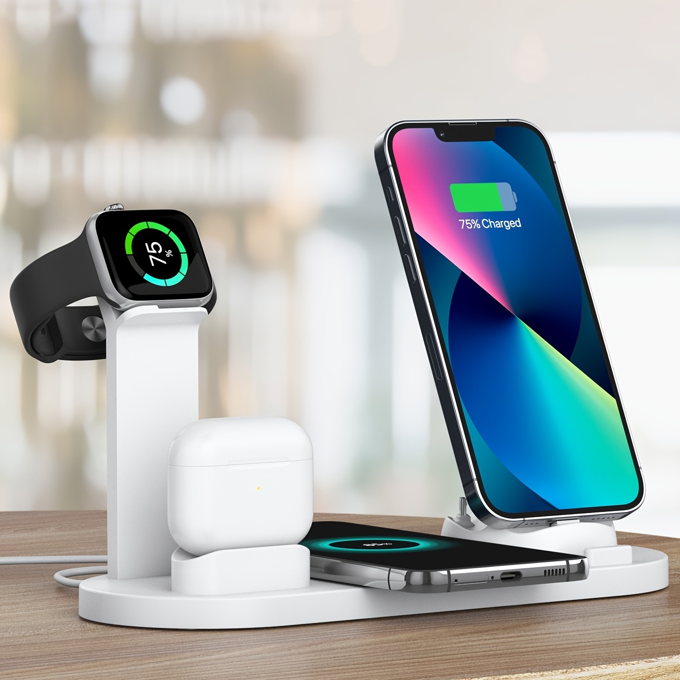 Adonok 3 In 1 Foldable Wireless Charger For Iphones' Family Fcc Id