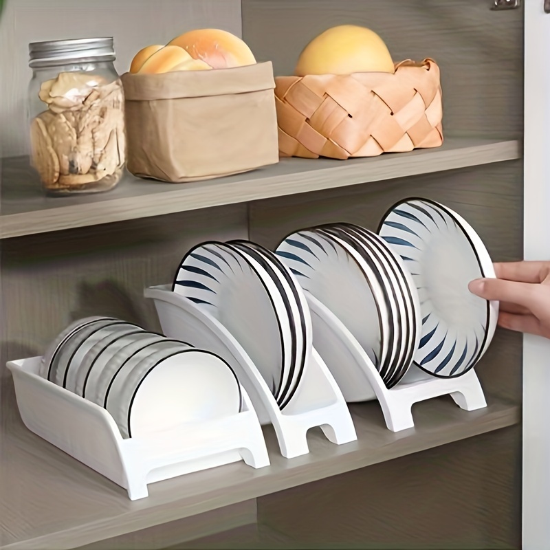 Kitchen Shelf Organizer Plates  Plastic Plate Bowl Storage Holder