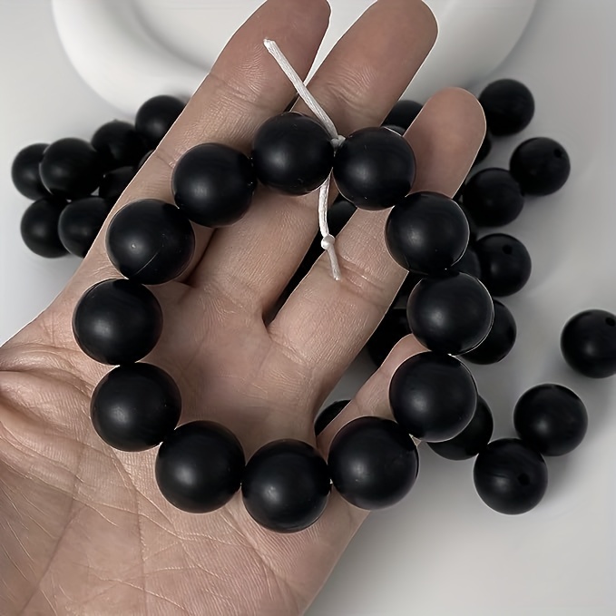 Silicone Beads Bulk Round Rubber Focus Beads For Jewelry - Temu