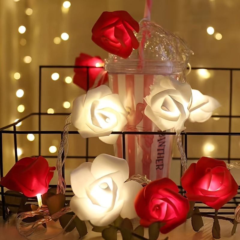 1 Guirlande Lumineuse LED En Mousse Rose Alimentée Par Un - Temu France