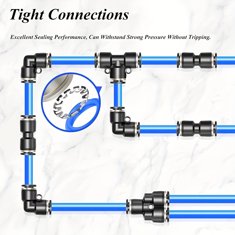 Quick Tee Connecter, Push In Fitting Plastic Water Tube Fitting