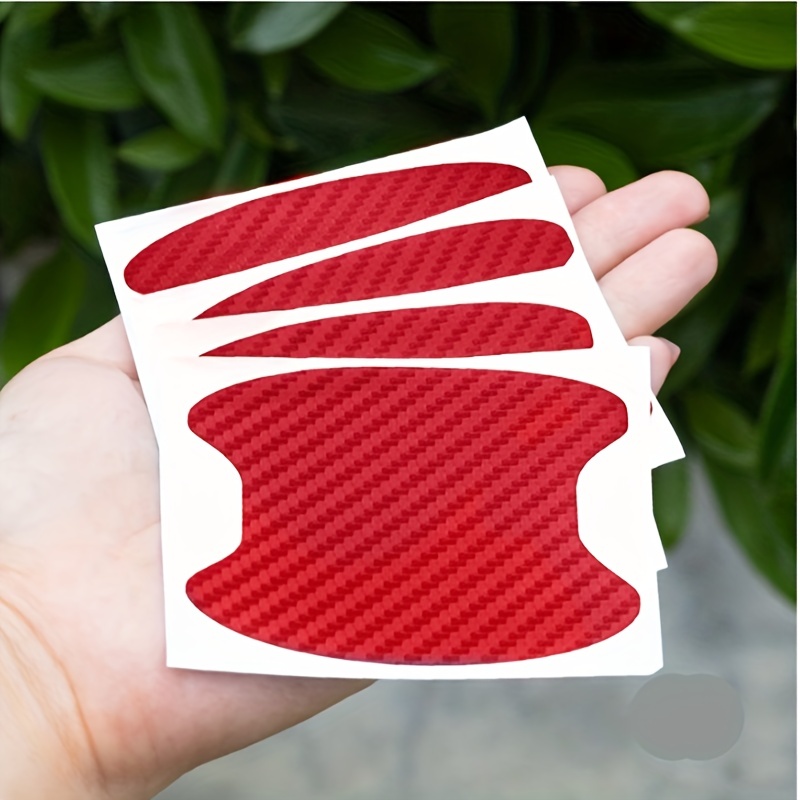 HUWANDE Reflective Stickers for Cars with Car Door Handle Scratch Protector,Accesorios Exteriores Para Auto (Red)