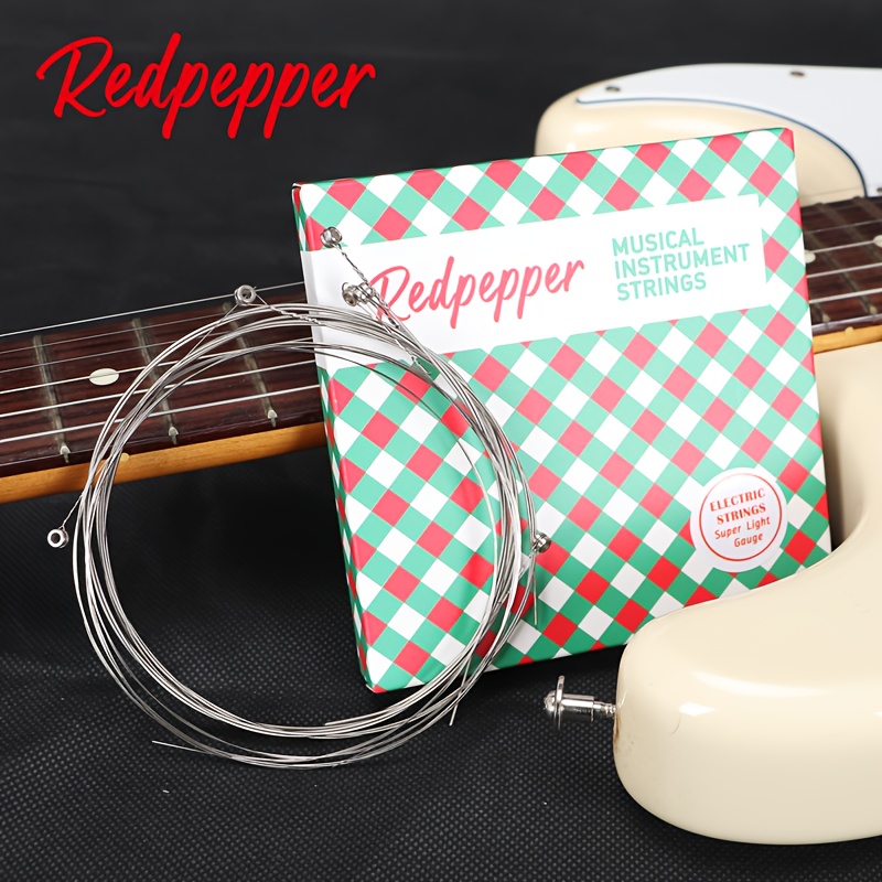 Redpepper Electric Guitar Strings Nickel Steel Light Gauge With 3 Picks Individually Packaged