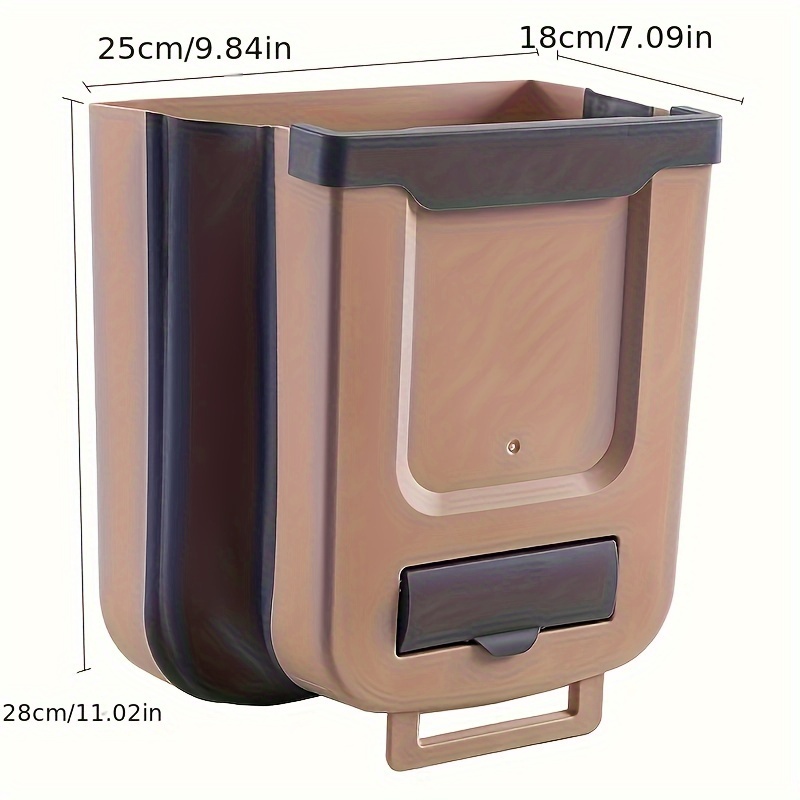 Folding Waste Bin Counter top Trash Can With Bag Holder 7L,10L Folding  Small Bag