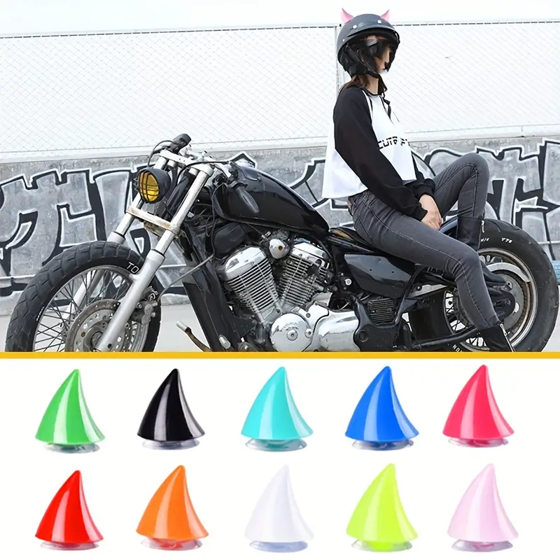 Motorcycle Helmet Cute Corner Rubber Horn Decoration - Temu