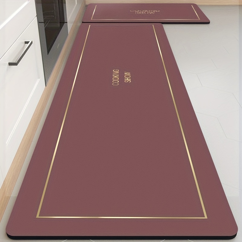 Rubber Backing Kitchen Floor Mat Non slip Waterproof Kitchen Rugs Sets