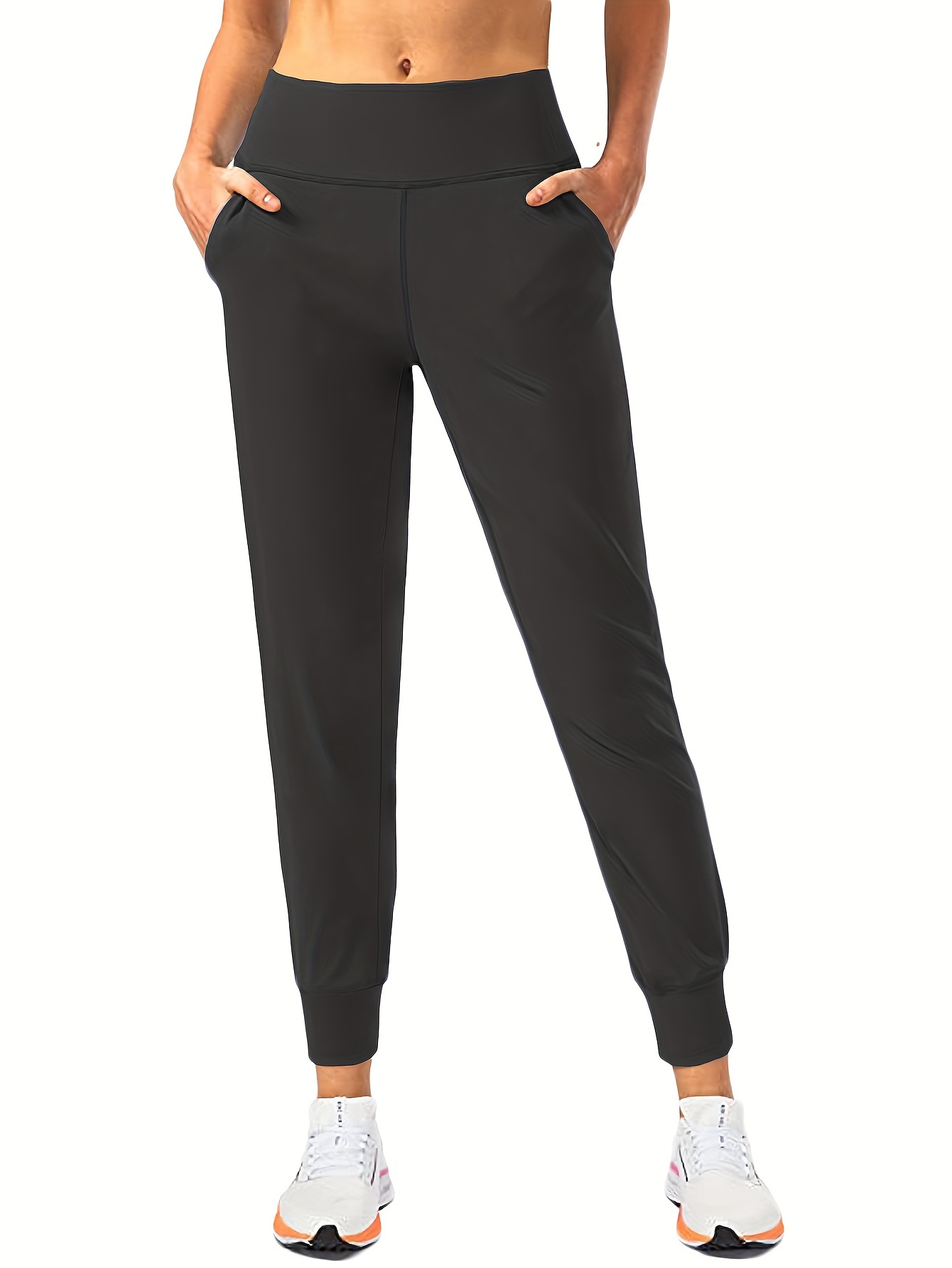 High Waist Yoga Pants with Zipper Pocket - Women's Activewear for Running,  Cycling, and Gym Workouts