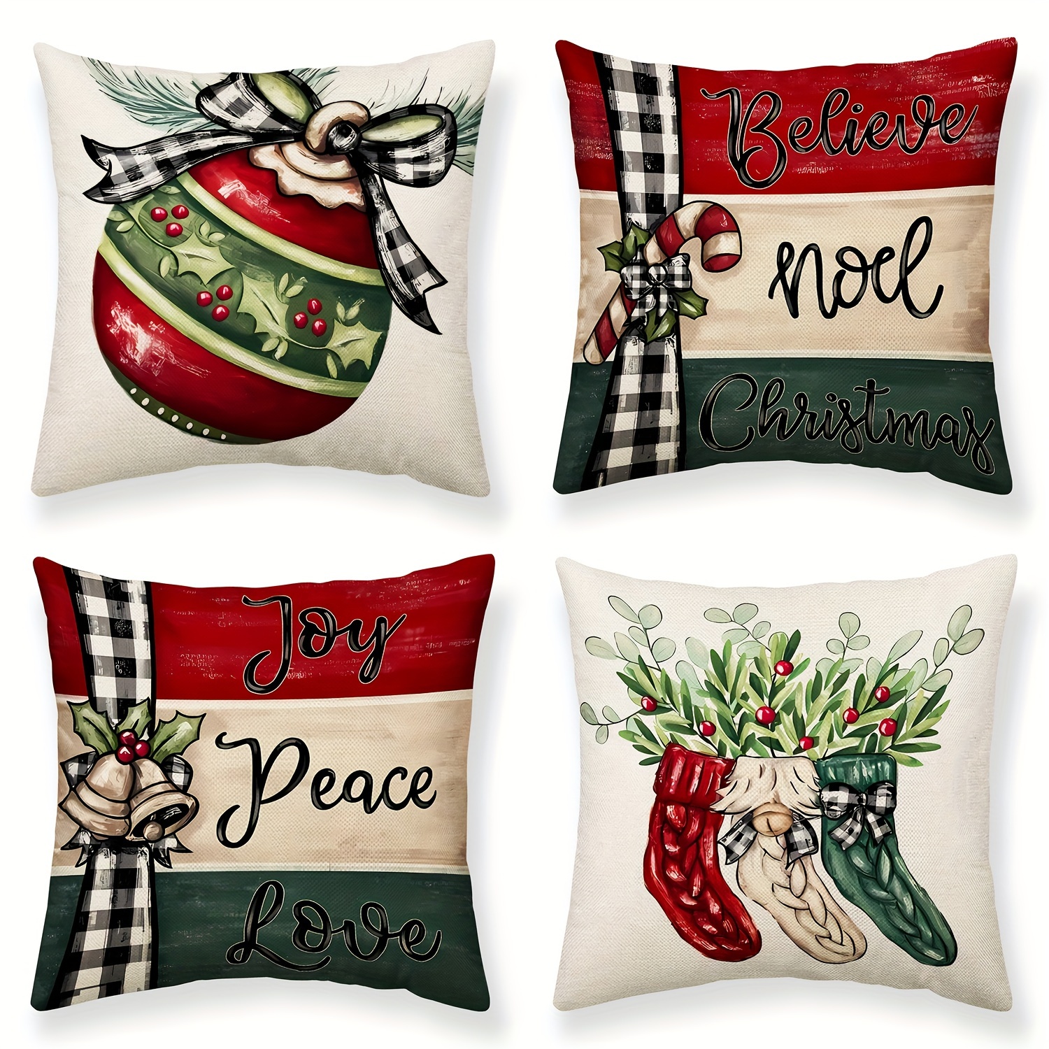 Vintage christmas outlet cushions