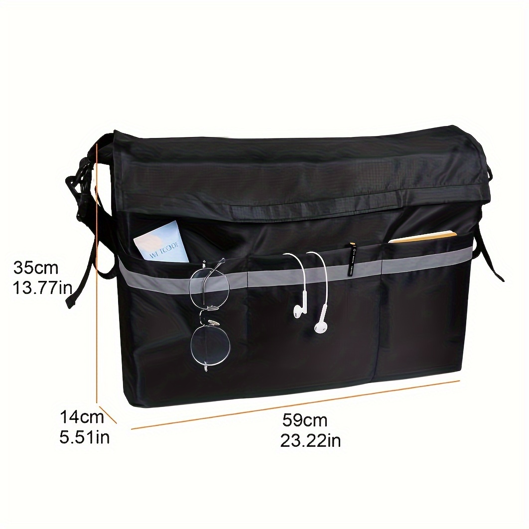 Image of 1pc Wheelchair Bag, Chair Accessories Pouch, Large Tote Accessory To Back, Power Transport Storage Travel Backpack For Men, Women