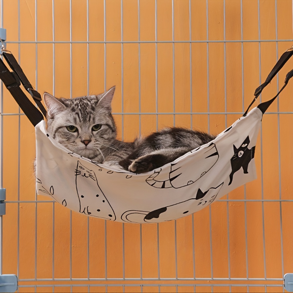 Summer Cooling Reversible Cat Hanging Hammock, Breathable Double