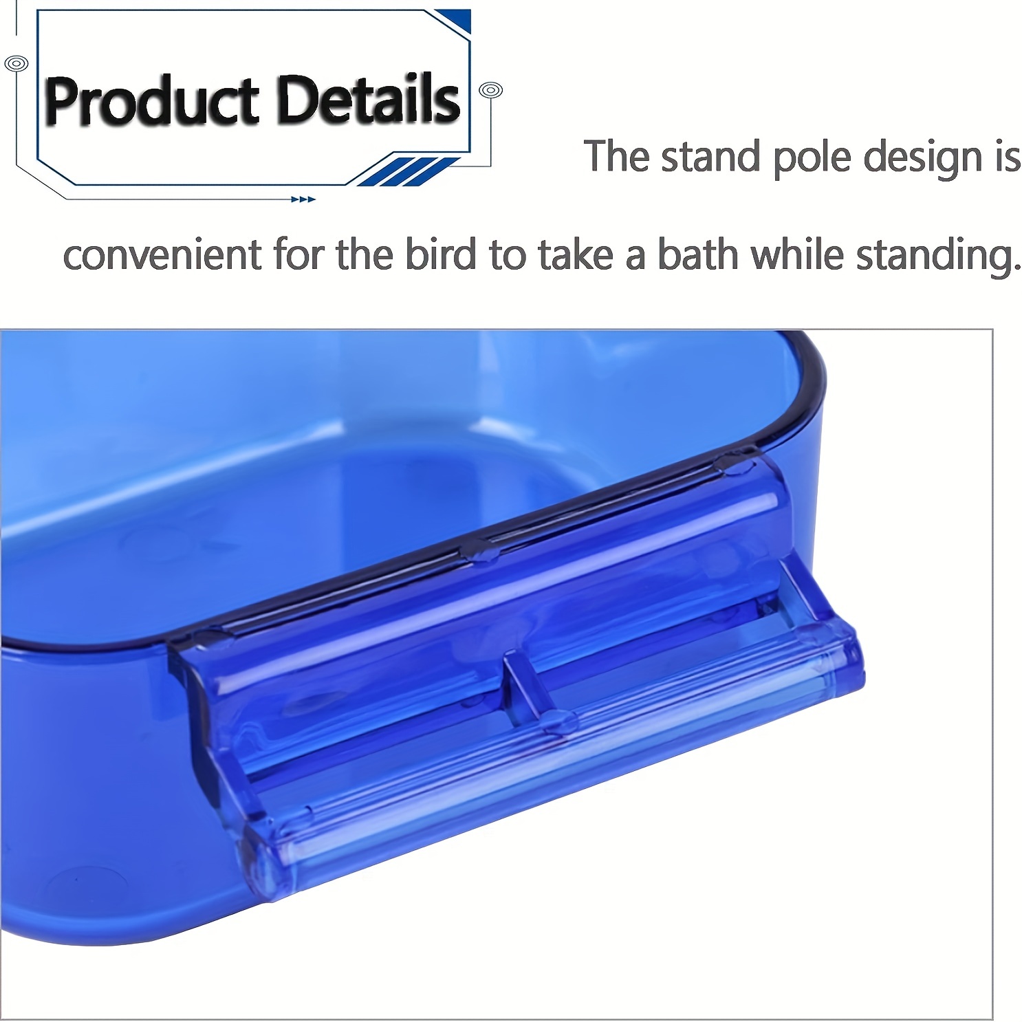 Bird Bath Box Hanging Bathtub for Small Birds Lovebird