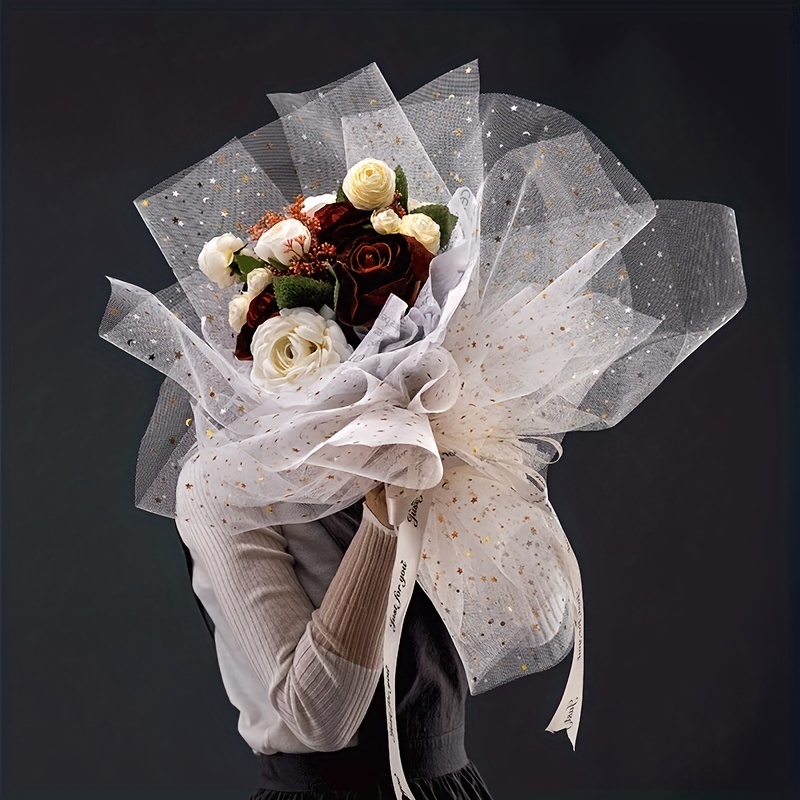 Buy Wholesale China Gauze Flower Wrapping Paper Bouquet Mesh With