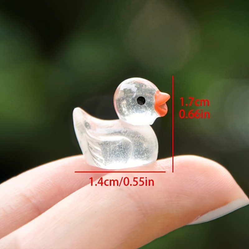  200 PCS Mini Ducks, Resin Luminous Tiny Ducks Glow in