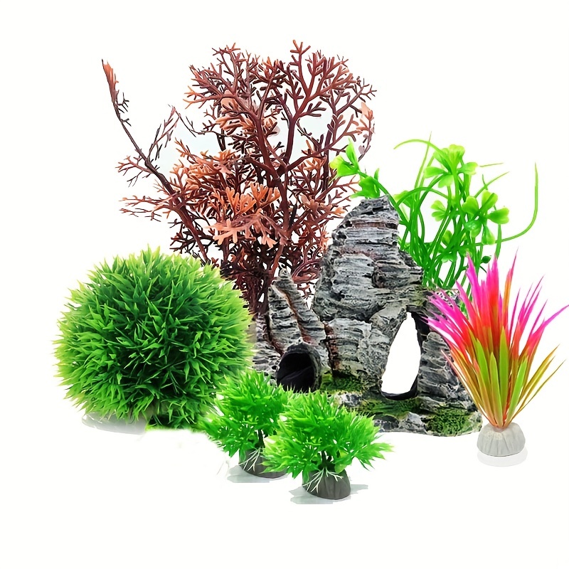 1pc 7 5 Inch Aquarium Decoration Plants Simulation Artificial Water Grass Fish  Tank Decor Silicone Glowing Kelp Ornament Aquarium Accessories, Shop The  Latest Trends