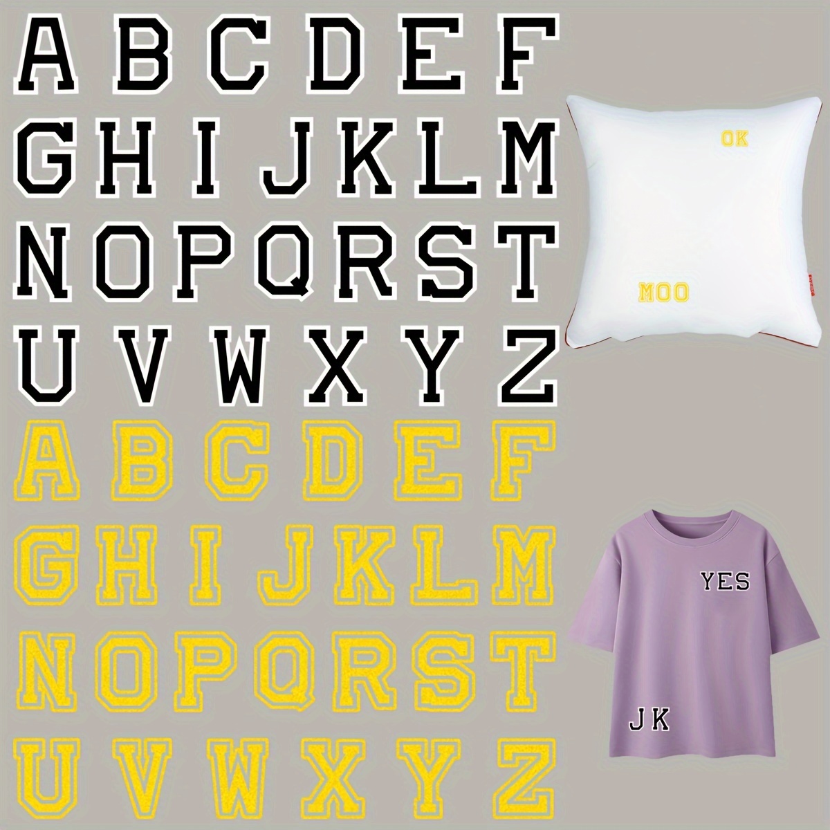 Black And White Iron On Letters For Clothing Heat Transfer - Temu