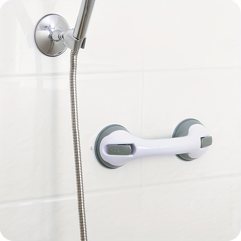 16 Inch Long Suction Grab Bar for Bathroom Indicator Light, Suction Shower  Balance Assist Bar Support Rail Helping Handle for Tub Elderly Seniors