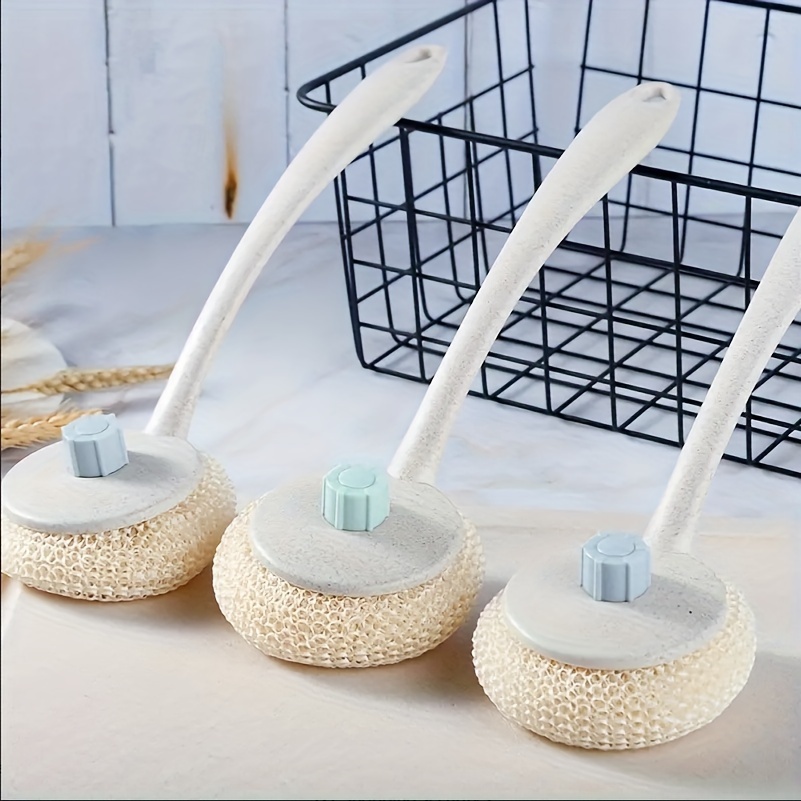 Yellow Duck Dish Brush Handle Built-in Scraper, Scrub Brush For Pans, Pots,  Kitchen Sink Cleaning - Temu