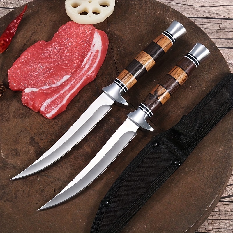 1pc, Boning Knife, Curved Boning Knife, Ultra Sharp Fish Knife, Vintage  Kitchen Utensils, Butcher Knife, Meat Trimming Knife, Fillet Knife With  Handle
