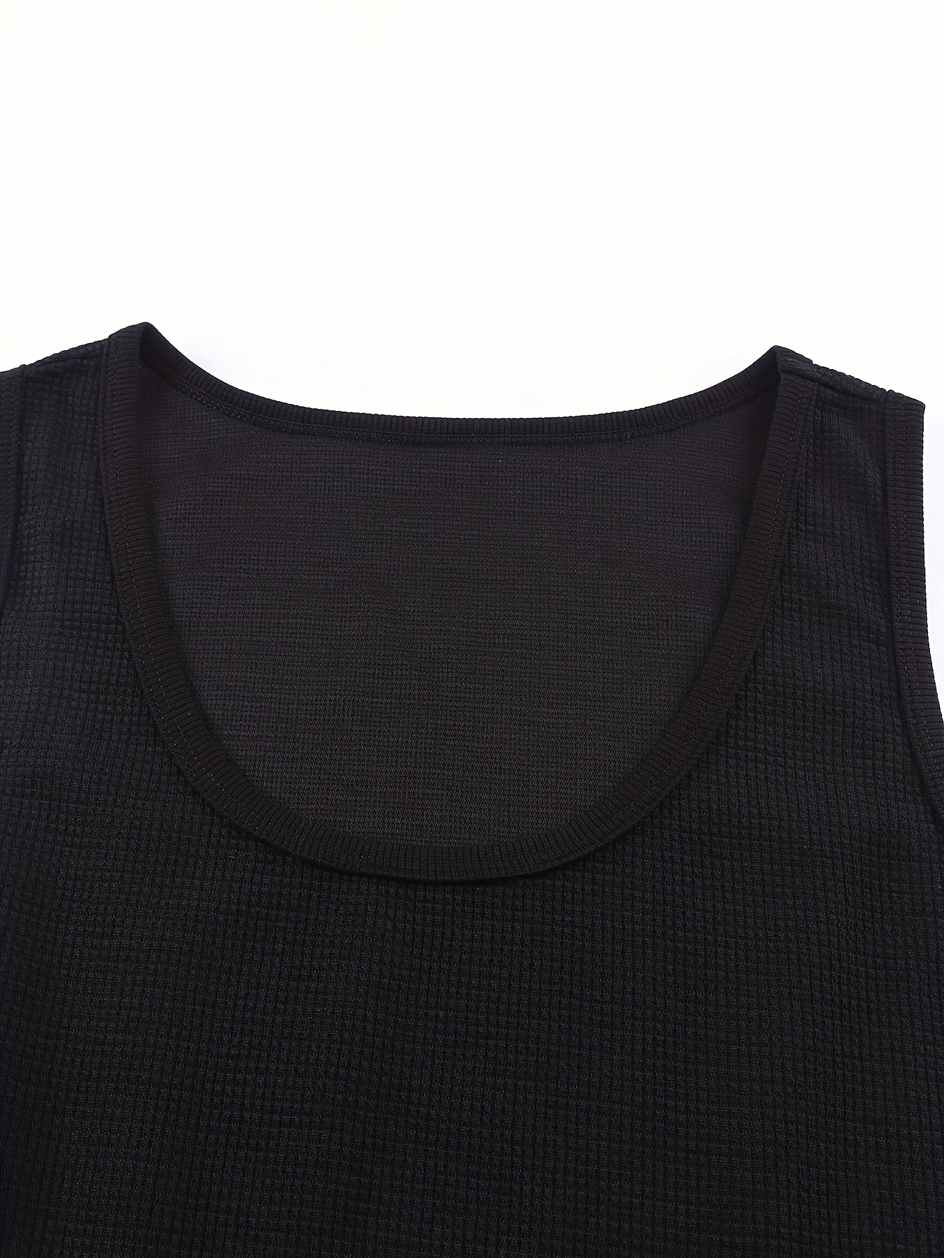 Solid Crew Neck Waffle Knit Casual Sports Tank Top, Sommer Sport Ärmelloses  Sportoberteil, Damenoberteile - Temu Germany