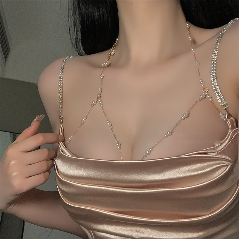 Sexy Body Chain Rhinestone Bra Body Accessories Jewelry - Temu