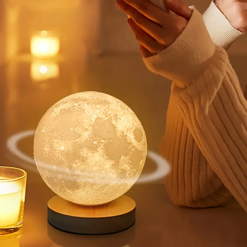 1pc galaxy ball moon lamp moonlight globe luna night light with stand remote touch control night light bedroom decor 8cm 3 14inch details 1