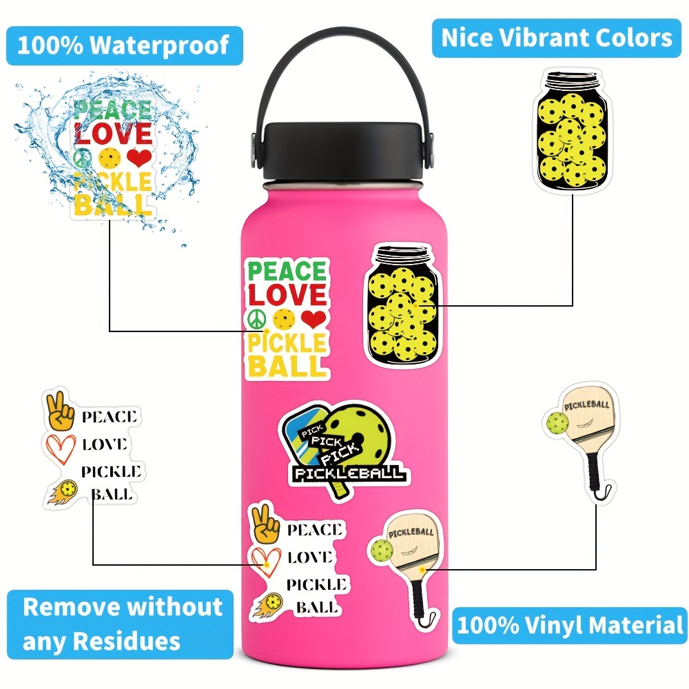 100 Pcs Cute Stickers Vinyl Waterproof Water Bottle for Laptop Luggage  Guitar