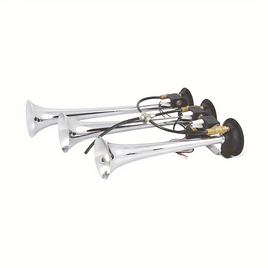 Silberner Lkw horn 3 trompeten luft horn Super Lautes - Temu Germany