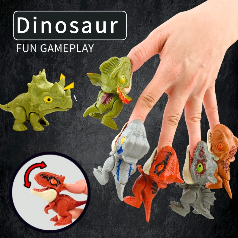 Jouet dinosaure à doigt mordant, figurine télescopique pour garçons et