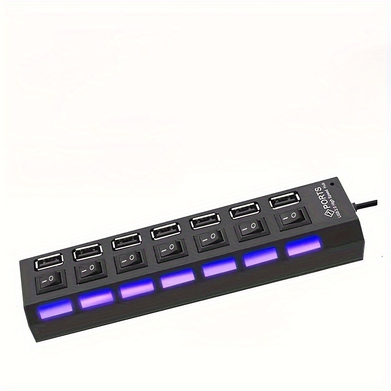 Etokfoks 7 Port USB 2.0 High Speed Multiport USB Hub with