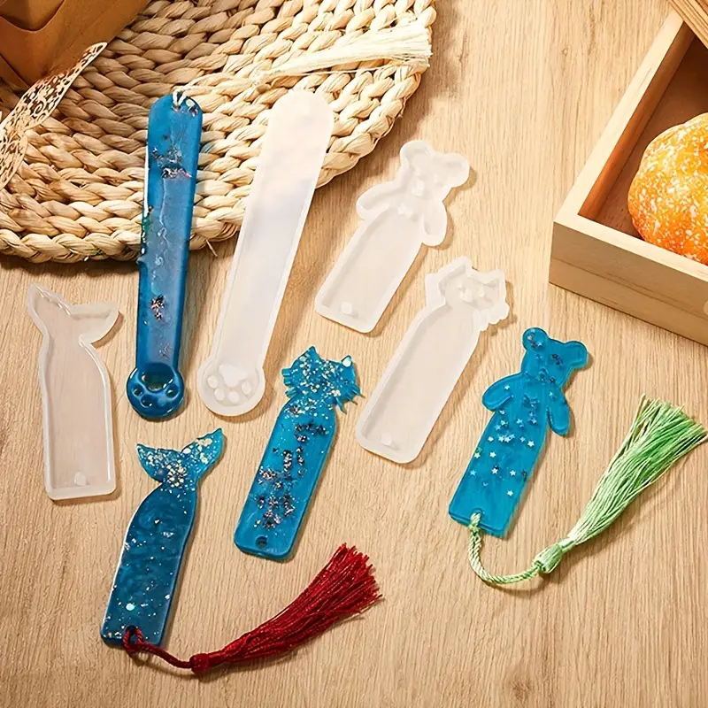 21 Kinds Of Resin Bookmark Silicone Mold Fancy Leaf Bookmark - Temu