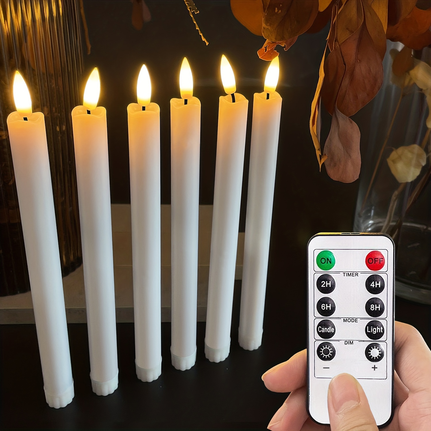 Magic Hanging Candles - Flickering Warm Light Flameless Led Candles With Wand  Remote & Battery-operated Window Taper Candle Set - For Party Decor - Temu  Mexico