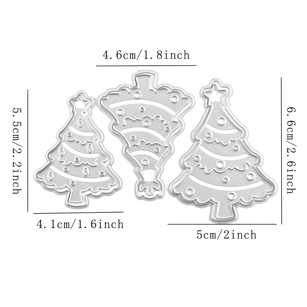 クリスマス抜き型 サンタクロース & 雪だるま & クリスマスツリー ダイ