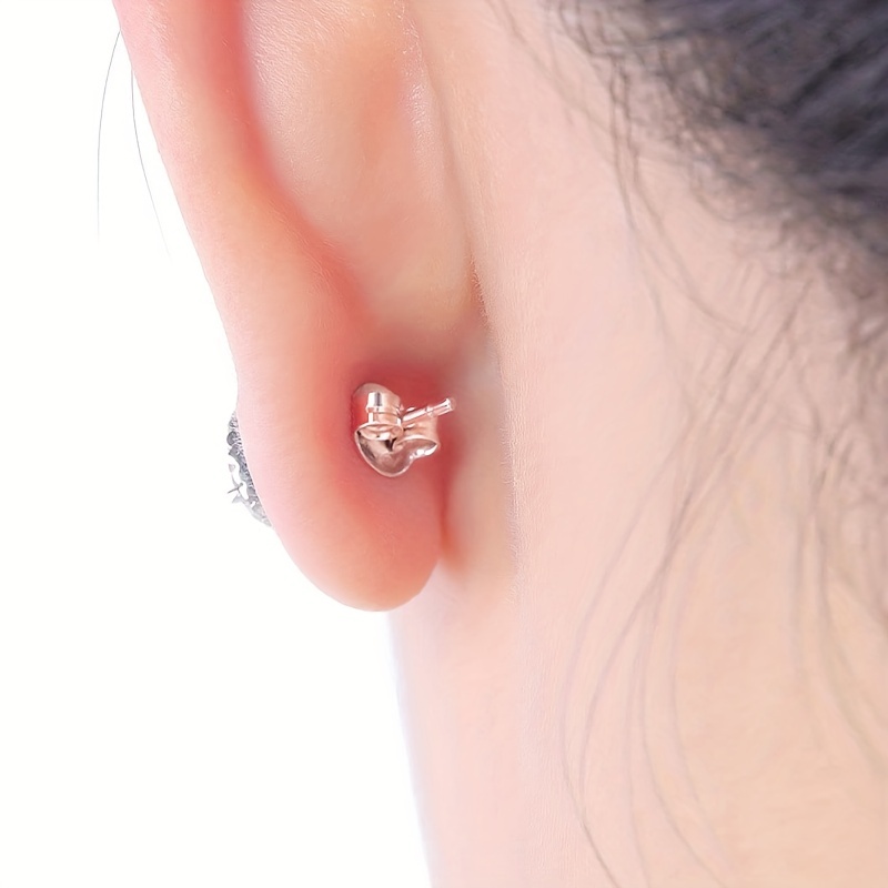 Earring Backs 12PCS Silver Locking Earring Backs for Studs Droopy Ears  Heavy Earrings Seure Pierced Earring Backing for Post Earring Lifter  Support