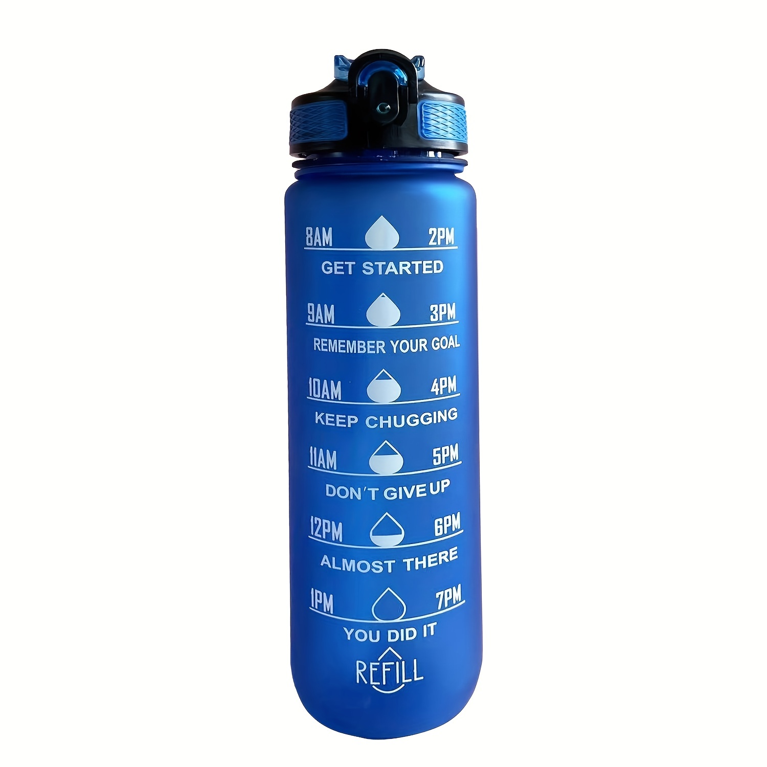 Leakproof Gradient Color Water Bottle With Time Mark And - Temu